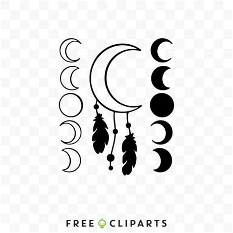 Free Moon Phases Clipart In 2020 Clip Art Moon Phases Moon Vector