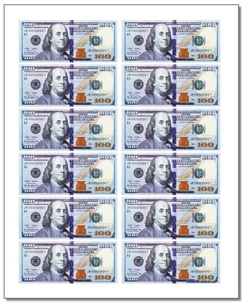 Carolina Fake Money Printable 100
