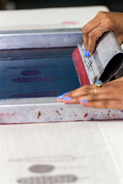 Silk Screen Printing Onto Fabric Using Emulsion To Create A Permanent