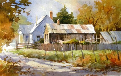 Farm And Rural Watercolor Art Landscape Watercolor Barns Watercolor