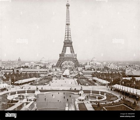 1890s France Paris Eiffel Tower And Champs De Mars Stock Photo Alamy