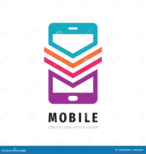 Mobile Phone Vector Logo Template Concept Illustration Smartphone