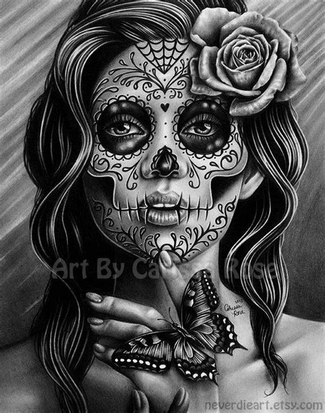 La Muerte Tattoo Tatoo Katrina La Catarina Tattoo Chica Sugar Skull Sugar Skulls Sugar