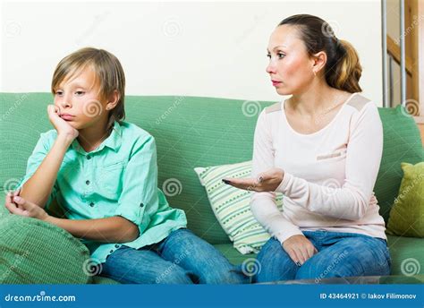 Mother Scolding Teenage Son Stock Photo Image 43464921