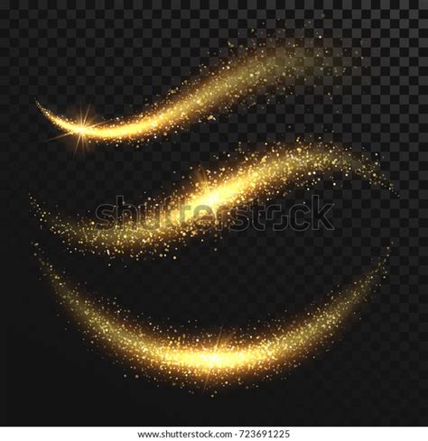 237 Motion Graphics Golden Glittering Particles On Starry Background