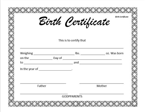 As this is just for fun, we recommend you still practice good privacy measures and not necessarily post your actual birthplace, maiden name, fingerprints, retinal scans, etc. 14 Free Birth Certificate Templates in MS Word & PDF