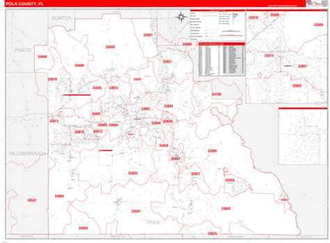 Polk County Fl Zip Code Maps Red Line