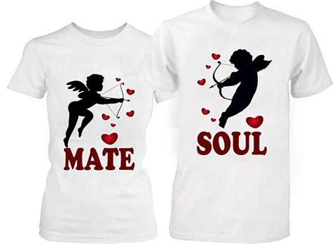 Whether it's for yourself and your significant other, or a gift, let one hour tees take care of the entire process. Couple Shirts Soul Mate Shirt Valentine's Day Shirts Love ...