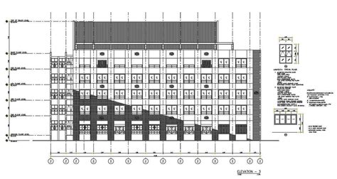 Details Of Hospital Building Elevations Are Given In The 2d Autocad Dwg