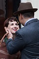 David Walliams leans in to kiss Jessica Raine as they play husband-and ...