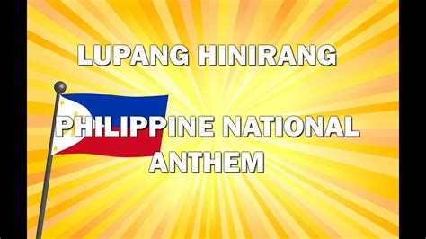 Lupang Hinirang Pambansang Awit Philippine National Anthem With Vrogue