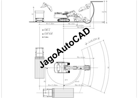 Excavator Dwg Drawing Autocad Free