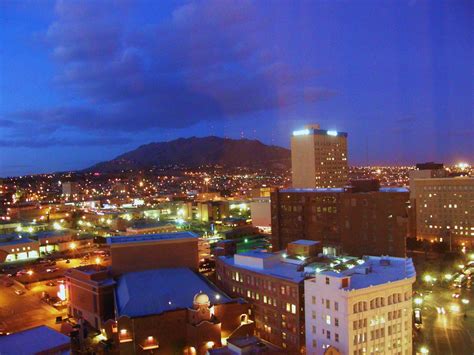 El Paso Downtown Just After Sunset 01 Photo Taken Out O Flickr