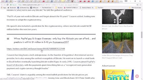 How bitcoin might reach $1 million. Bitcoin Will Hit $1 Million in 5 10 Years, Says PayPal Director - YouTube