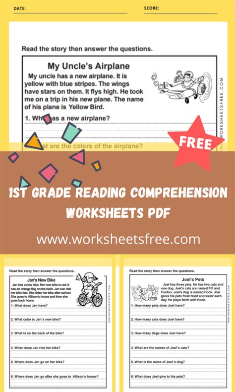 1st Grade Reading Comprehension Worksheets Pdf Worksheets Free