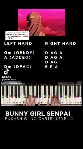Bunny Girl Senpai Video Piano Teaching Bunny Girl Piano Tutorial