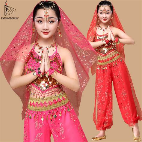 Halloween Sari Dancewear Women Belly Dance Costume Set Indian Dance Costumes Bollywood Outfits
