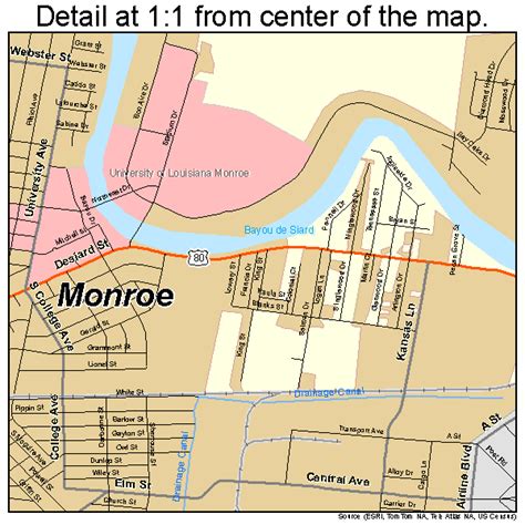 Monroe Louisiana Street Map 2251410 Monroe Louisiana Street Map