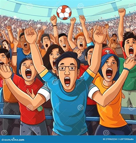 Generative Ai Football Brazil Fan Team Stock Illustration