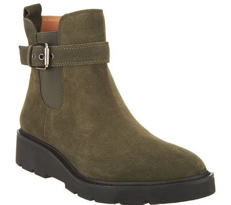 Franco Sarto Suede Side Buckle Ankle Boots Meridian