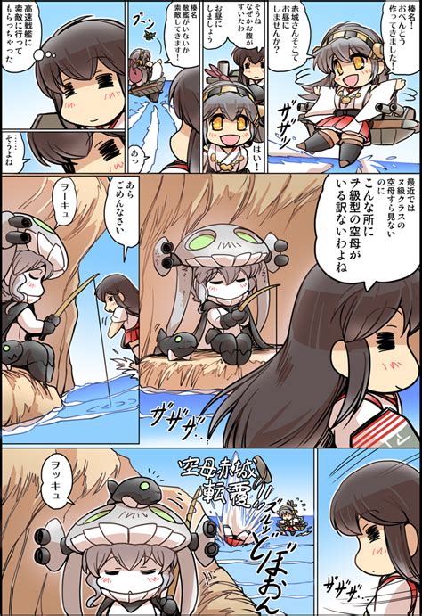 Akagi Haruna Wo Class Aircraft Carrier And I Class Destroyer Kantai Collection Drawn By