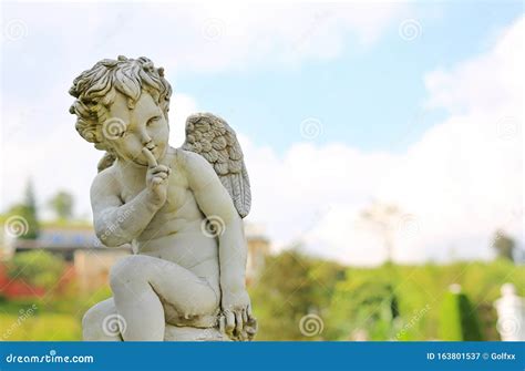 Cupid Sculpture In Summer Garden Outdoor Stock Image Image Of