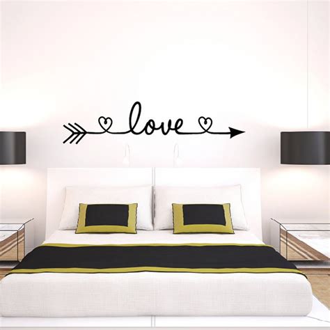 Dream more wall quote decals contains 6 pieces on 2 sheets that measure 17.25 x 9.75 inches. New Design Love Arrow Wall Decals Vinyl Removable Bedroom ...