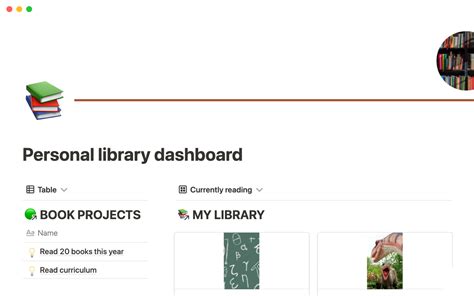 Notion Template Gallery Personal Library Dashboard