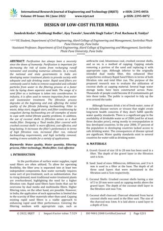 Design Of Low Cost Filter Media Pdf