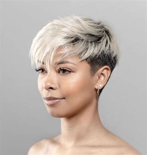 Undercut pixie hairstyle back view for women. Super Short Undercut Pixie in 2020 | Oval face haircuts ...