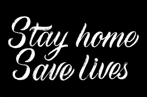 Free Vector Stay At Home Save Lives Lettering