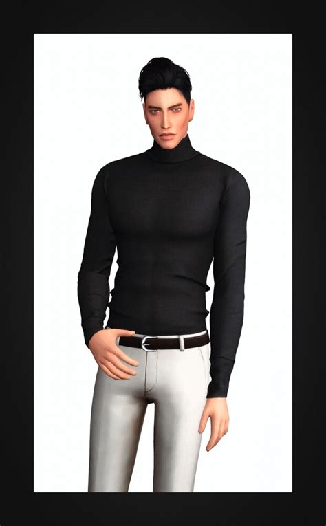 Slim Fit Turtleneck For Males At Gorilla Sims 4 Updates