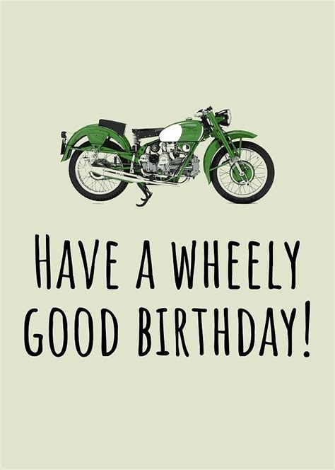 Art deco lady on your birthday birthday card. Motorcycle Birthday Card - Biker Birthday Card - Motorist ...