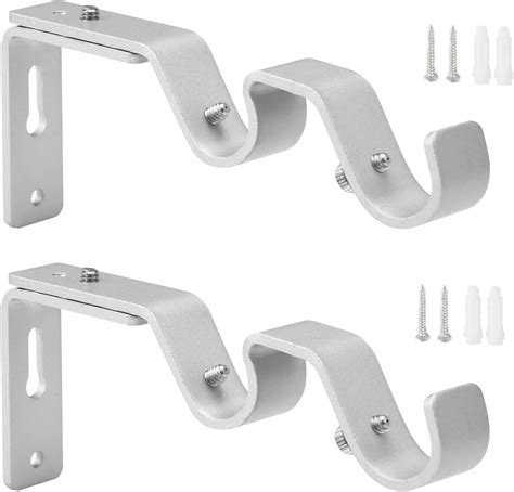 Anndason Heavy Duty Curtain Rod Brackets Adjustable Double