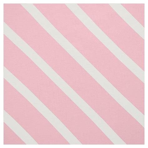 Pink And White Diagonal Stripes Fabric In 2020 Printing On Fabric Striped Fabrics Diagonal Stripes