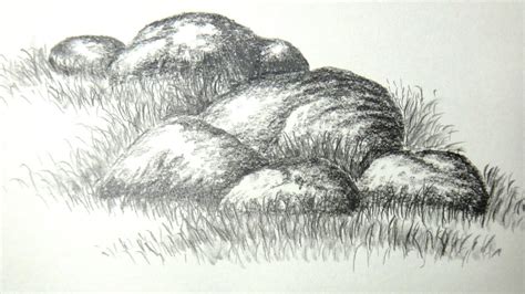 Learn how to draw whatever you see or imagine. How to draw rocks or stones with pencil - YouTube