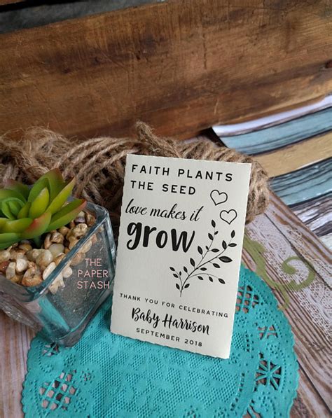 Diy Faith Plants The Seed Love Makes It Grow Seed Packets Custom