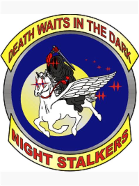 Us Army 160th Soar Night Stalkers Sticker Death Waits In The Dark