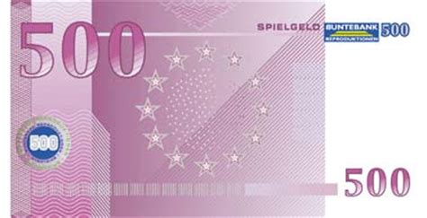500 euro eur schein sammler original, rarität, echt, selten. Theatergeldscheine Geldscheine für Theater/Requisite in original Banknoten-Größe BUNTEBANK ...