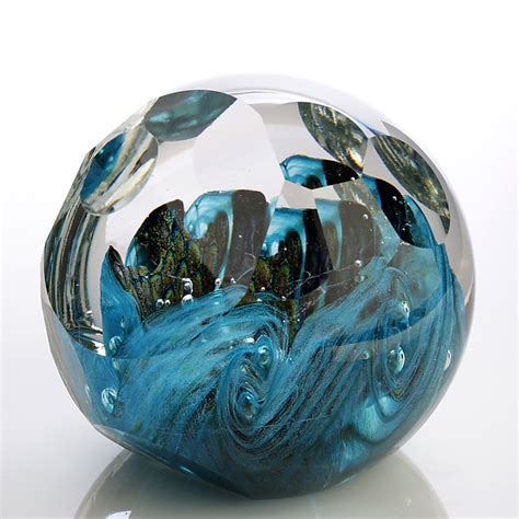 Ocean S Reef By Benjamin Silver Art Glass Paperweight Artful Home