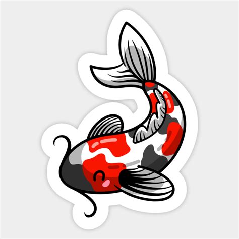 Kawaii Cute Japanese Koi Carp Fish Koi Fish Sticker Teepublic