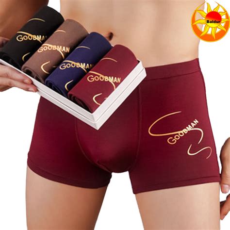 4 Pack Mens Breathable Underwear Mens Sexy Fashion Underwear Mens Boxer Briefs Tospinomall
