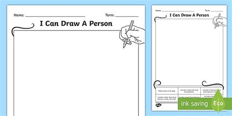 I Can Draw A Person Assessment Sheet Teacher Made Twinkl