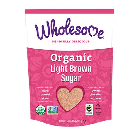Wholesome Sweeteners Organic Light Brown Sugar 24oz Wellgrowth
