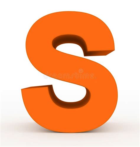 Letter T 3d Orange Isolated On White Stock Illustration Illustration