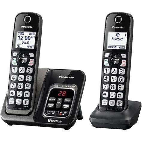 Panasonic Link2cell Bluetooth Cordless Phone With Answering Machine And
