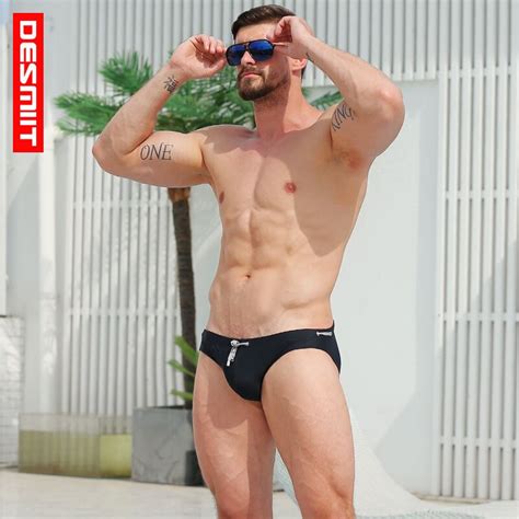 Sexy Men Swimwear Swimming Briefs Sexy Pouch Cup Elastic Mens Swimsuits