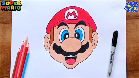 How To Draw Super Mario Face Easy Step By Step Youtube