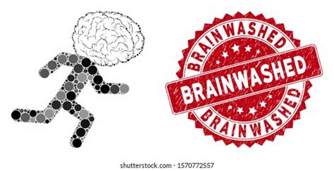 Collage Brain Drain Corroded Stamp Seal Stock Vector Royalty Free