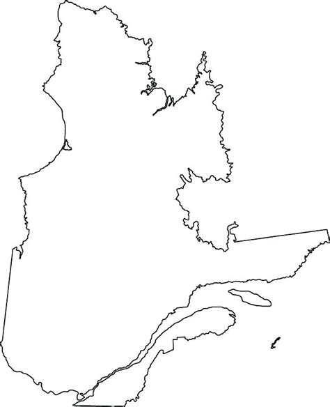 Quebec Canada Outline Map